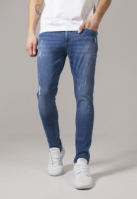 Pantaloni Skinny denim stretch cu taieturi albastru washed Urban Classics