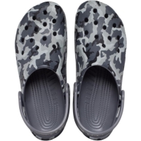 Papuci cauciuc Crocs Cl Camo copii negru gri