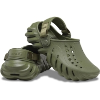 Papuci cauciuc Crocs Echo K copii military verde