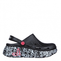 Papuci cauciuc Skechers Cushn femei negru