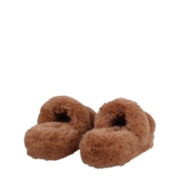 Papuci de Casa Jack Wills Fluffy Strap maro