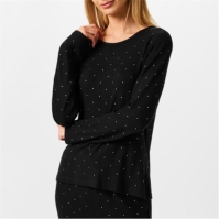 Pijamale Biba Biba Rhinestone negru