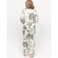 Pijamale Cyberjammies Cyber Piper Floral Print evazati pentru femei alb