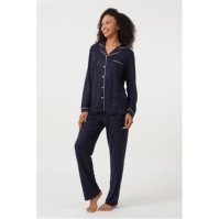 Pijamale Linea Sparkle Button Through bleumarin