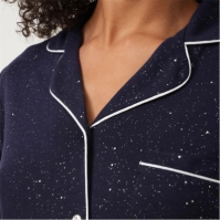 Pijamale Linea Sparkle Button Through bleumarin