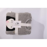 Pijamale Set Cadou Sticla de Apa Linea Penguin and Hot gri alb