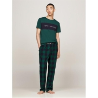 Pantaloni Pijamale Tommy Hilfiger flannel verde patratele 0n1