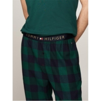 Pantaloni Pijamale Tommy Hilfiger flannel verde patratele 0n1