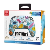 PowerA Enhanced Wireless Controller for Nintendo Switch - Fortnite Sticker Mania