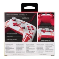 PowerA Switch Enhanced Wirosu Controller - Mario rosu/alb