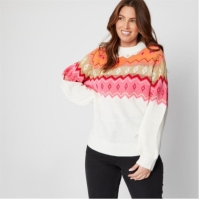 Pulovere Be You Fairisle Lurex crem