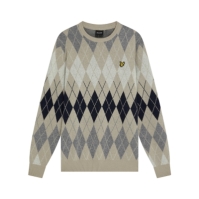 Pulovere Lyle and Scott Argyle cu guler rotund