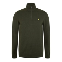 Pulovere Lyle and Scott Quarter-cu fermoar oliv w485