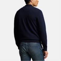 Pulovere Polo Ralph Lauren Hybrid Wool cu fermoar piper bleumarin