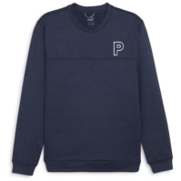 Pulovere Puma Cloudspun Patch Crewneck pentru Barbati deep bleumarin