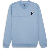 Pulovere Puma Cloudspun Patch Crewneck pentru Barbati zen albastru