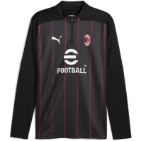 Puma AC Milan Prematch Quarter cu fermoar 2024 2025 pentru adulti negru rosu