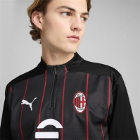 Puma AC Milan Prematch Quarter cu fermoar 2024 2025 pentru adulti negru rosu