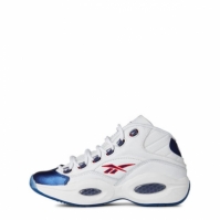 Reebok Question Mid pentru barbati alb albastru