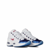 Reebok Question Mid pentru barbati alb albastru