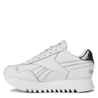 Adidasi sport Reebok Royal clasic Jog 3 Platform Shoes Low-Top pentru fete alb argintiu