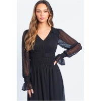 Rochie Be You Dobby Mid pentru femei negru