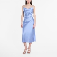 Rochie Be You Satin Midaxi rosu albastru