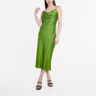 Rochie Be You Satin Midaxi verde