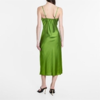 Rochie Be You Satin Midaxi verde