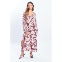 Rochie Be You V Midaxi pentru femei visiniu