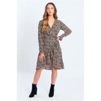 Rochie Be You Wrap Min pentru femei leopard multicolor