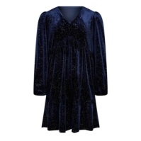 Rochie Biba Biba catifea Glitter pentru fetite bleumarin argintiu