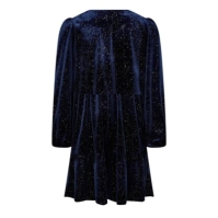 Rochie Biba Biba catifea Glitter pentru fetite bleumarin argintiu