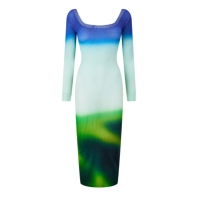 Rochie OFF alb Off Blurred femei verde albastru