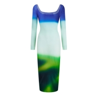 Rochie OFF alb Off Blurred femei verde albastru