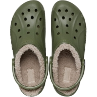 Saboti Crocs Baya cu captuseala pentru femei armygreen multicolor