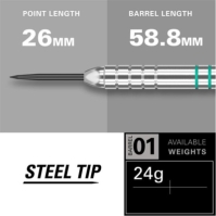 Sageti darts Rob Cross Darts 00 verde negru