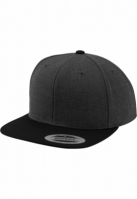 Sepci rap Snapback Classic 2-Tone gri carbune Flexfit negru