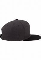 Sepci rap Snapback Classic 2-Tone gri carbune Flexfit negru