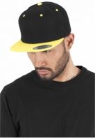 Sepci rap Snapback Classic 2-Tone negru galben Flexfit neon