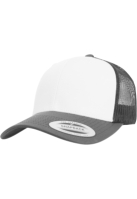 Sepci Retro Trucker Colored Front gri inchis Flexfit alb