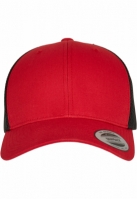 Sepci Retro Trucker doua culori rosu negru Flexfit