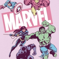 Set 2 Marvel Comics Tee pentru copii pastel avengers