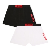 Set 2 perechi Boxeri Hugo Logo alb negru m41