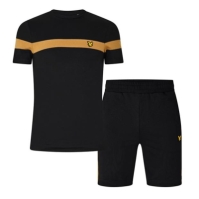 Set 2 perechi Lyle and Scott Lyle Tee Short pentru barbati jet negru x124