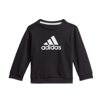 Set adidas BOS Jog French Terry pentru Bebelusi negru alb