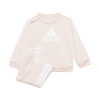 Set adidas BOS Jog French Terry pentru Bebelusi roz alb