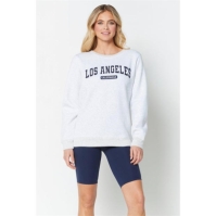 Set Be You LA Slogan Sweat and Cycle Short multicolor