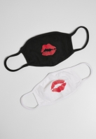 Set de 2 Bacio Face Mask negru alb Mister Tee