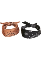 Set de 2 Satin Bandana black+cognac Urban Classics negru maro